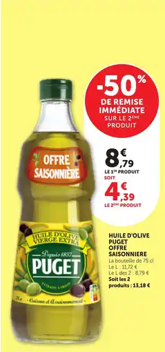 Maximarché Huile d'olive puget offre saisonniere offre