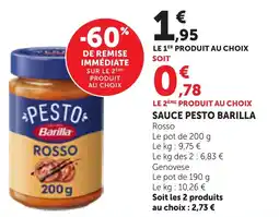 Maximarché Sauce pesto barilla offre