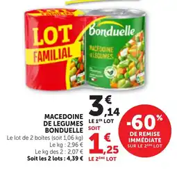 Maximarché Macedoine de legumes bonduelle offre