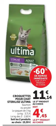 Maximarché Croquettes pour chat sterilise ultima offre