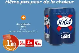 Coccimarket Bière blonde 1664 offre