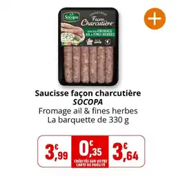 Coccimarket Saucisse façon charcutière socopa offre