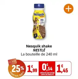 Coccimarket Nesquik shake nestlé offre