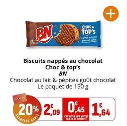Coccimarket Biscuits nappés au chocolat choc & top's bn offre