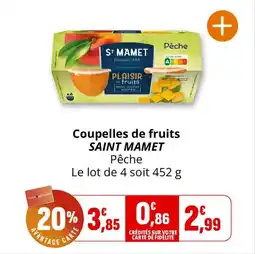 Coccimarket Coupelles de fruits saint mamet offre