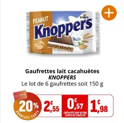 Coccimarket Gaufrettes lait cacahuètes knoppers offre