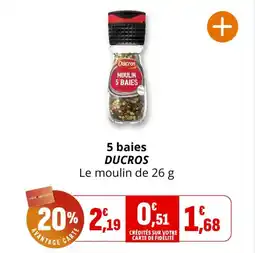 Coccimarket 5 baies ducros offre