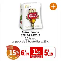 Coccimarket Bière blonde stella artois offre