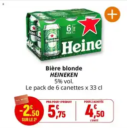 Coccimarket Bière blonde heineken offre