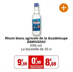 Coccimarket Rhum blanc agricole de la guadeloupe damoiseau offre