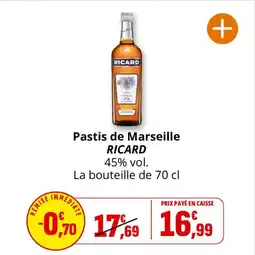 Coccimarket Pastis de marseille ricard offre