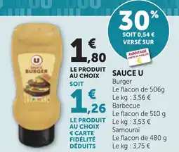 Maximarché Sauce u offre