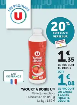 Maximarché Yaourt a boire u offre