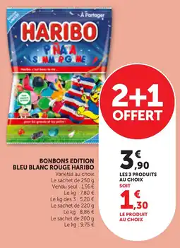 Maximarché Bonbons edition bleu blanc rouge haribo offre