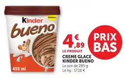 Maximarché Creme glace kinder bueno offre