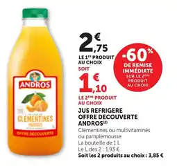 Maximarché Jus refrigere offre decouverte andros offre