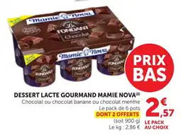 Maximarché Dessert lacte gourmand mamie nova offre