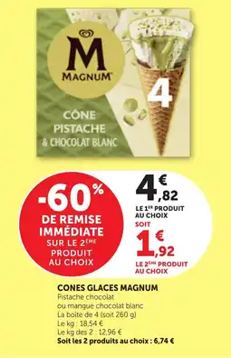 Maximarché Cones glaces magnum offre