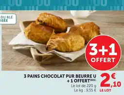 Maximarché 3 pains chocolat pur beurre u offre