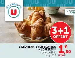 Maximarché 3 croissants pur beurre u offre