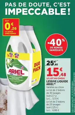 Maximarché Lessive liquide ariel offre