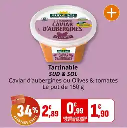 Coccinelle Supermarché Tartinable sud & sol offre