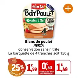 Coccinelle Supermarché Blanc de poulet herta offre