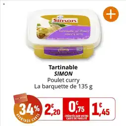 Coccinelle Supermarché Tartinable simon offre