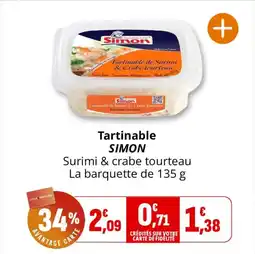 Coccinelle Supermarché Tartinable simon offre