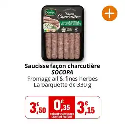 Coccinelle Supermarché Saucisse façon charcutière socopa offre