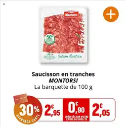 Coccinelle Supermarché Saucisson en tranches montorsi offre