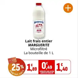 Coccinelle Supermarché Lait frais entier marguerite offre
