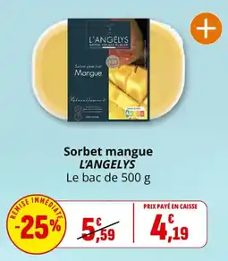 Coccinelle Supermarché Sorbet mangue l'angelys offre