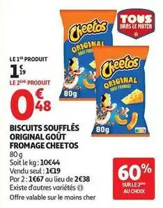 Auchan Supermarché Cheetos - biscuits soufflés original goût fromage offre