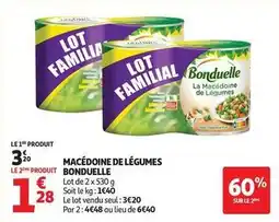 Auchan Supermarché Bonduelle - macédoine de légumes offre