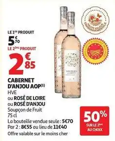 Auchan Supermarché Cabernet d'anjou aop offre