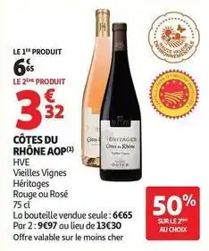 Auchan Supermarché Ogier - côtes du rhône aop offre