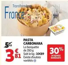Auchan Supermarché Pasta carbonara offre