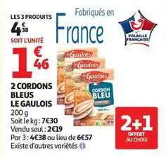 Auchan Supermarché Le gaulois - 2 cordons bleus offre
