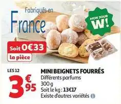 Auchan Supermarché Mini beignets fourrés offre