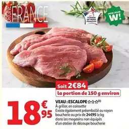 Auchan Supermarché Veau: escalope offre