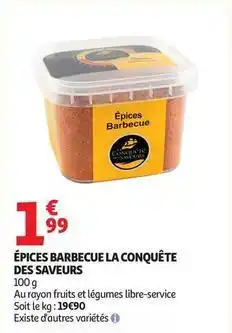 Auchan Supermarché Épices barbecue la conquete des saveurs offre