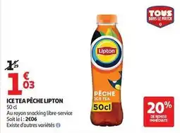 Auchan Supermarché Lipton - ice tea pêche offre
