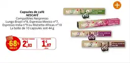 Coccinelle Supermarché Capsules de café nescafé offre