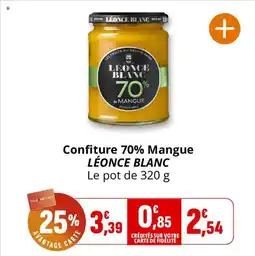 Coccinelle Supermarché Confiture 70% mangue léonce blanc offre