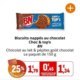 Coccinelle Supermarché Biscuits nappés au chocolat choc & top's bn offre