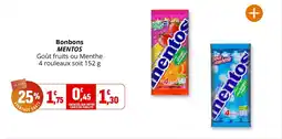 Coccinelle Supermarché Bonbons mentos offre