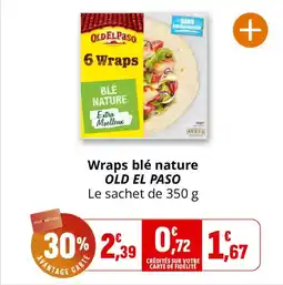 Coccinelle Supermarché Wraps blé nature old el paso offre