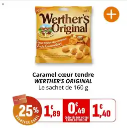 Coccinelle Supermarché Caramel cœur tendre werther's original offre