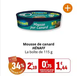Coccinelle Supermarché Mousse de canard hénaff offre